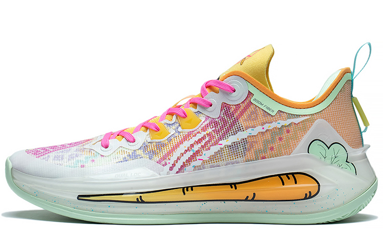 LINING Liren 3 V2 Basketball Shoes Men's Low top White/Orange/Green