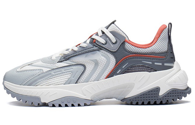 LiNing Xingji Cushioning Anti-Slip Wear-Resistant Breathability Low-Top Sports Casual Shoes Men's White Gray