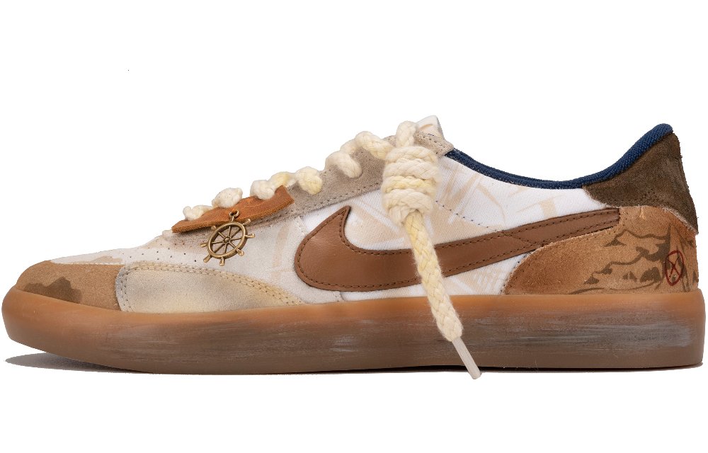 Nike Heritage Anti-Slip Wear-Resistant Low-Top Skateboard Shoes Unisex Beige Brown