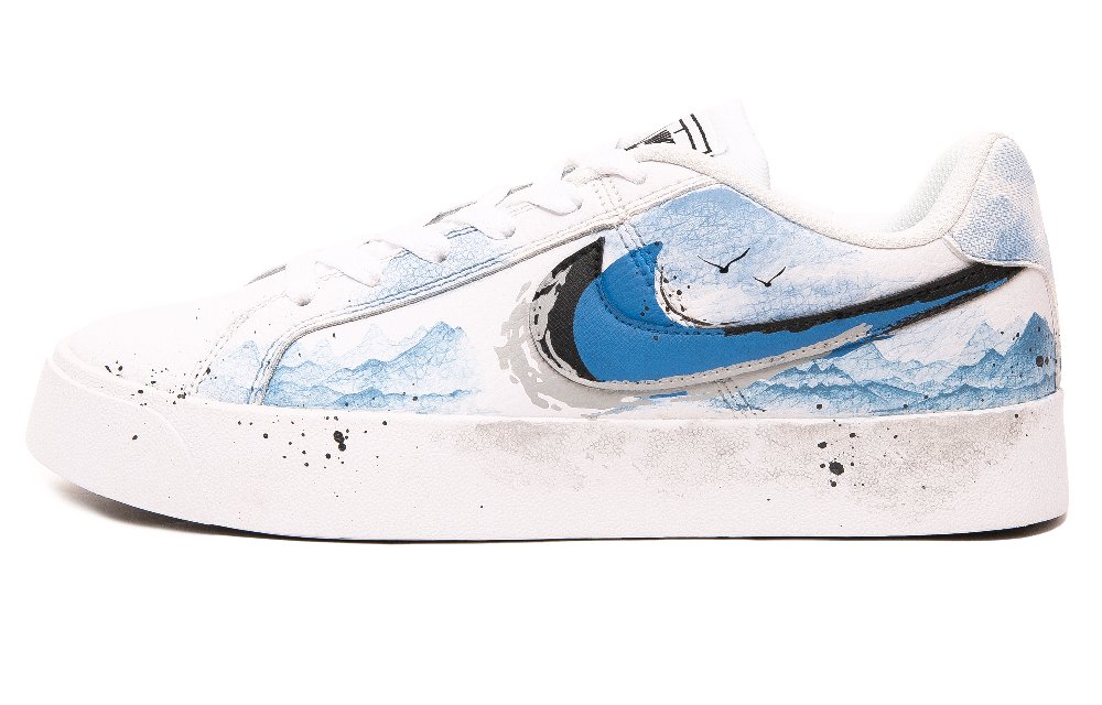 Nike Court Royale Anti-Slip And Wear-Resistant Lightweight Low-Top Skateboard Shoes Unisex White
