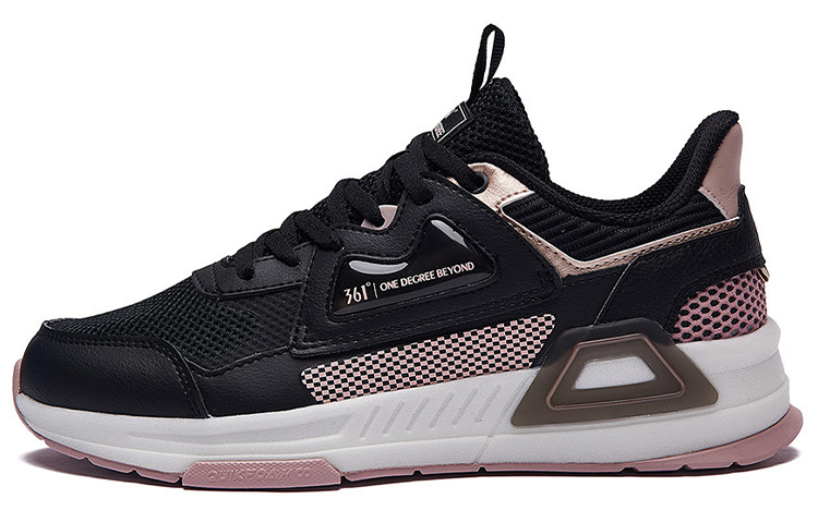 361° NFO Cushioning Breathable Low Top Casual Shoes Women's Black Pink