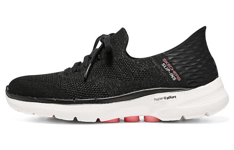 Skechers Go Walk 6 Lace Up 'Black Pink' Women's