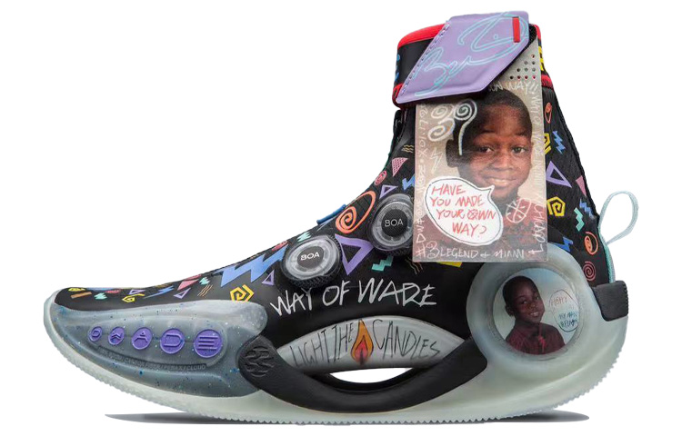 LINING WOW 9 Basketball Shoes Men High Top Black