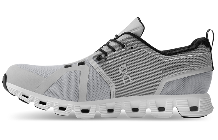 On Running Cloud 5 Waterproof Glacier Grey White Women's