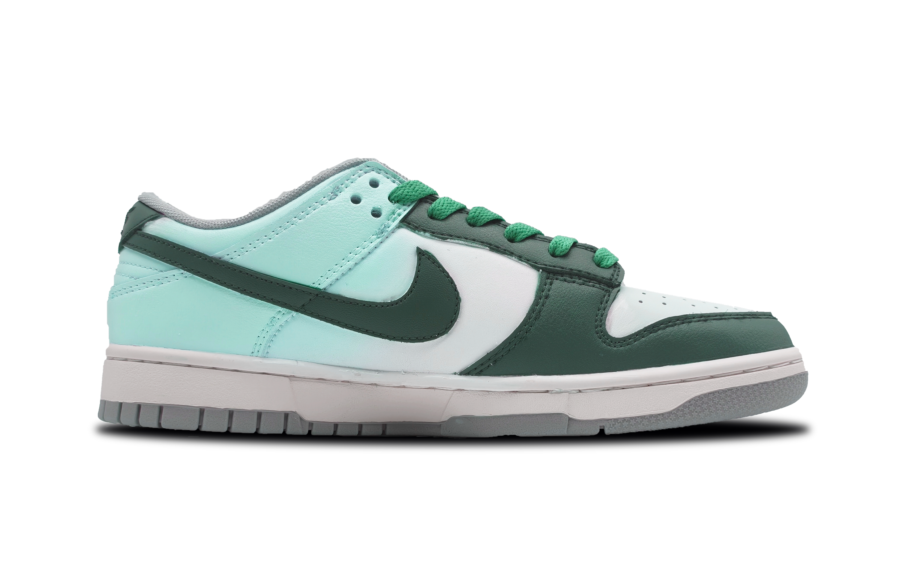 Nike Dunk Ink Fun With Cat Abrasion Resistant Slip Resistant Low top Skateboard Shoes Unisex Mint Green