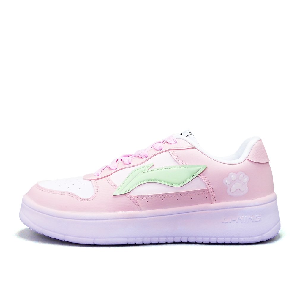 LiNing Pontoon Boats Abrasion Resistant, Lightweight, And Breathable Low Top Skateboard Shoes Unisex Pink