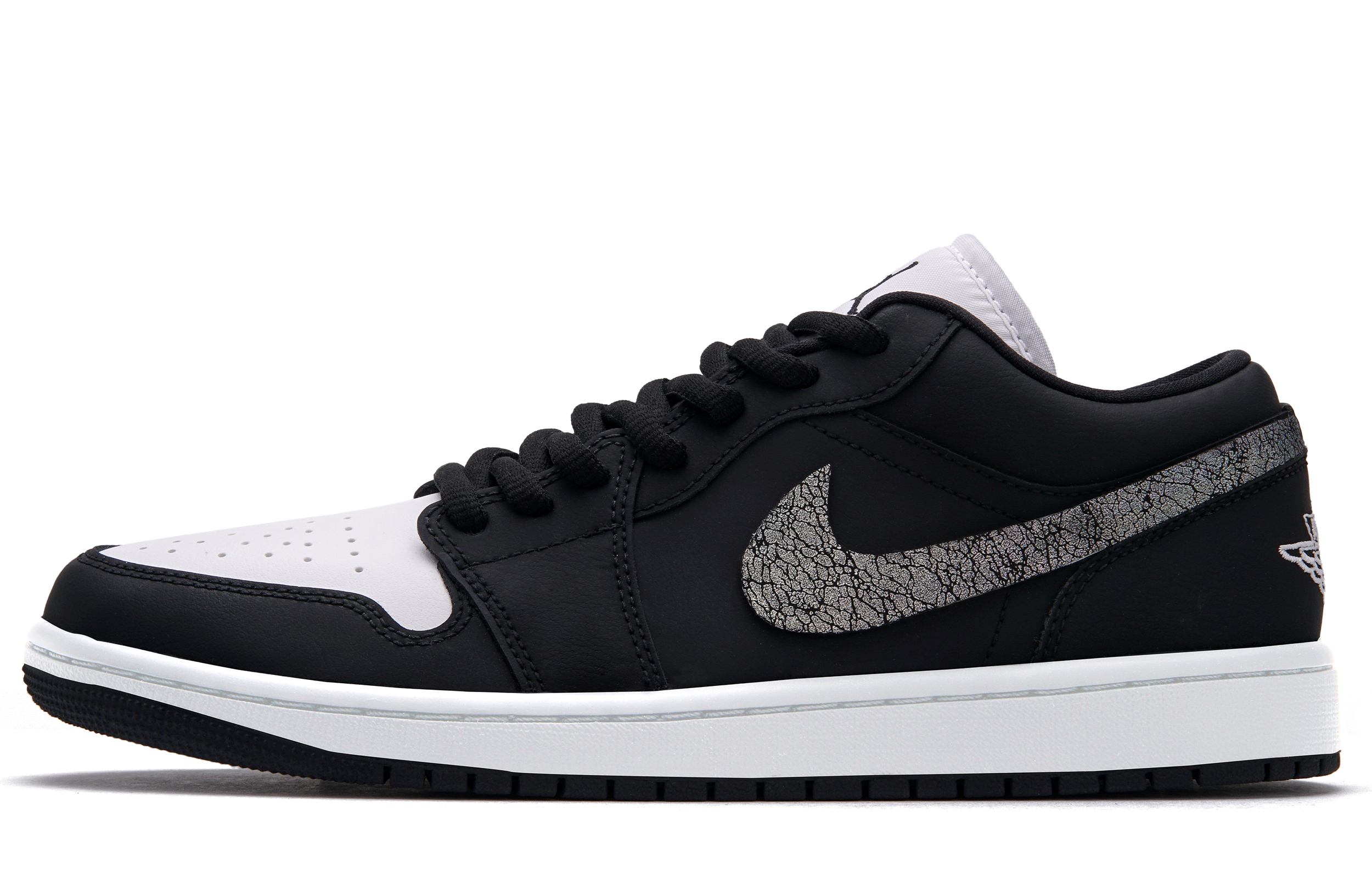 Jordan Air Jordan 1 Abrasion Resistant Low Top Vintage Basketball Shoes Unisex Black White
