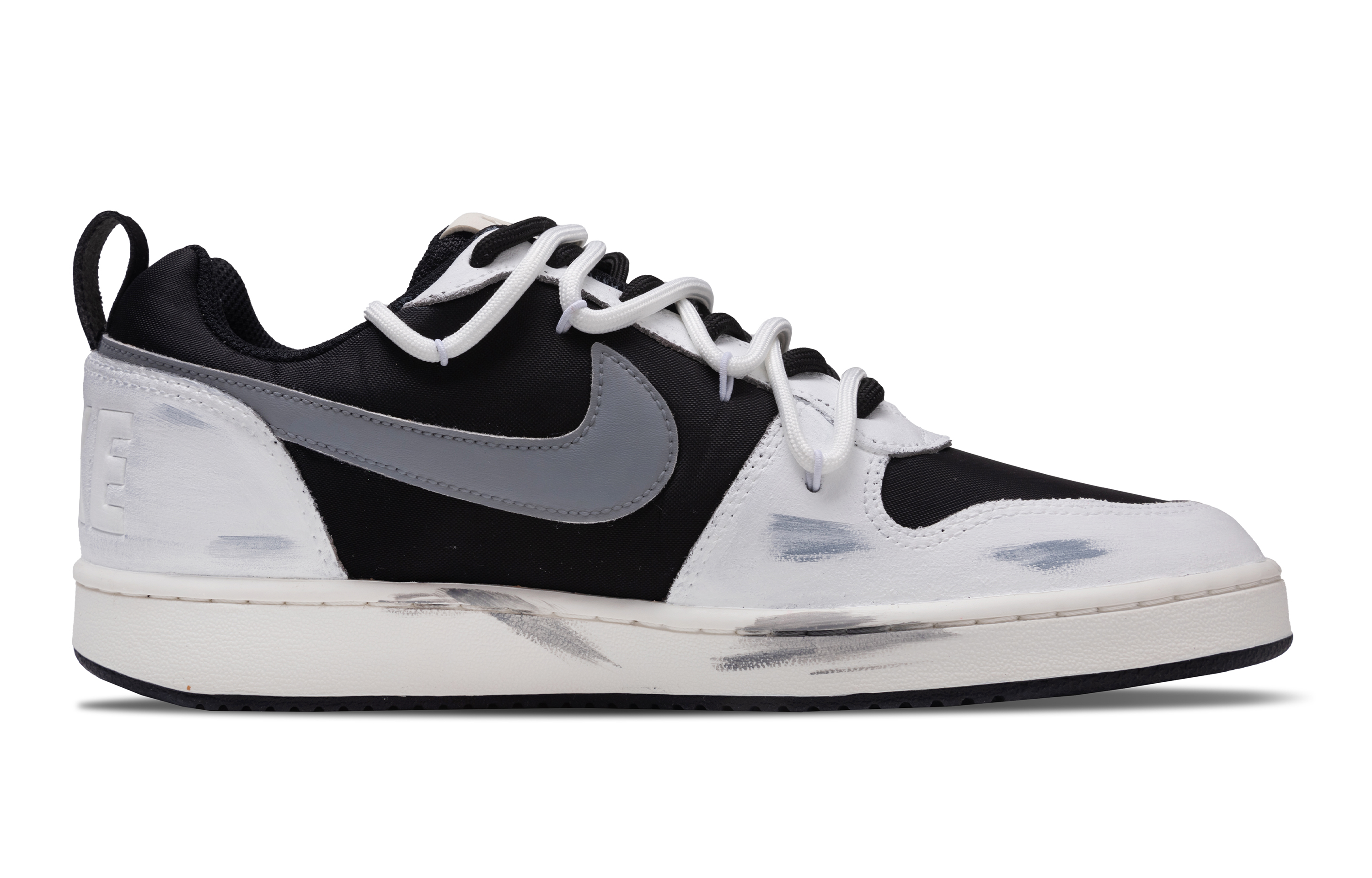 Nike Court Borough Lightweight And Breathable Low top Skateboard Shoes Unisex Black White