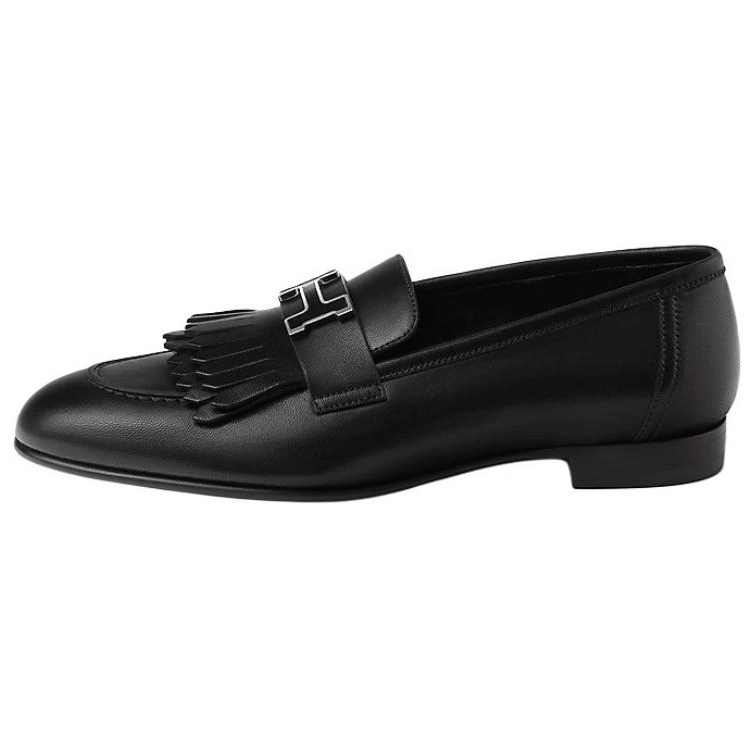 HERMES Royal Loafers Women's Black
