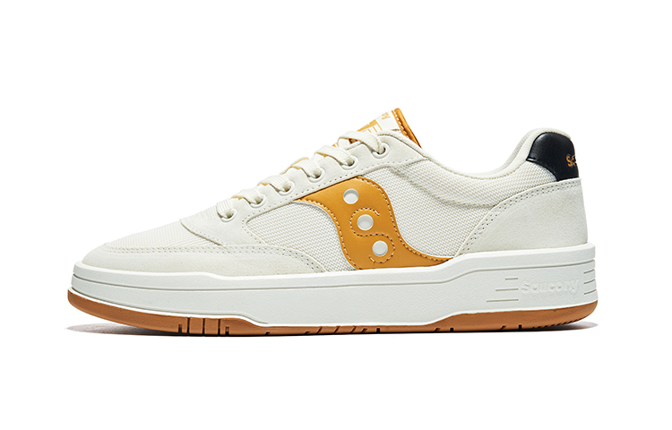 Saucony CROSS JZ Low Top Running Shoes Unisex Beige Yellow Black