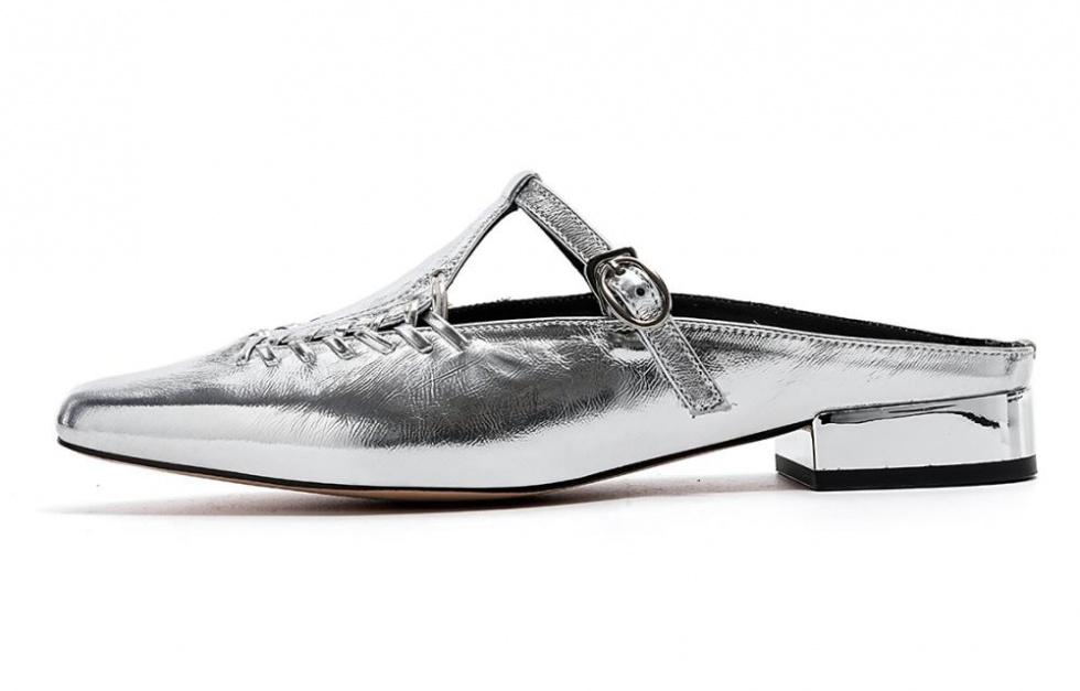 EBLAN Wrap-toe Slippers Women's Silver