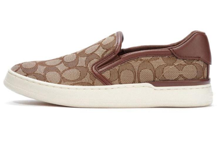 COACH Low-Top Stylish Skateboarding Shoes Women's Khaki