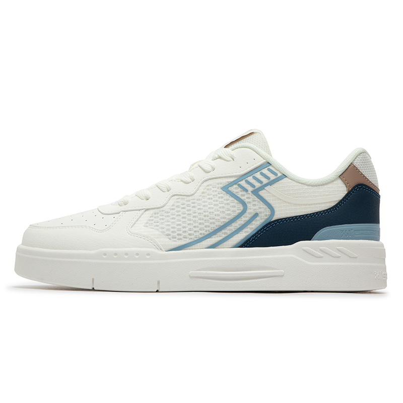 361° Balance Breathable Mid-Top Skateboard Shoes Men's White Blue