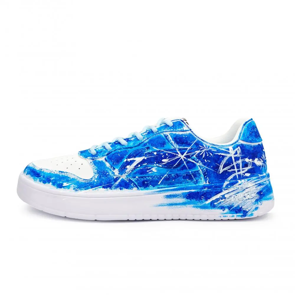 LiNing Pontoon Boats Abrasion Resistant Lightweight Height Increasing Low top Skateboard Shoes Unisex Blue