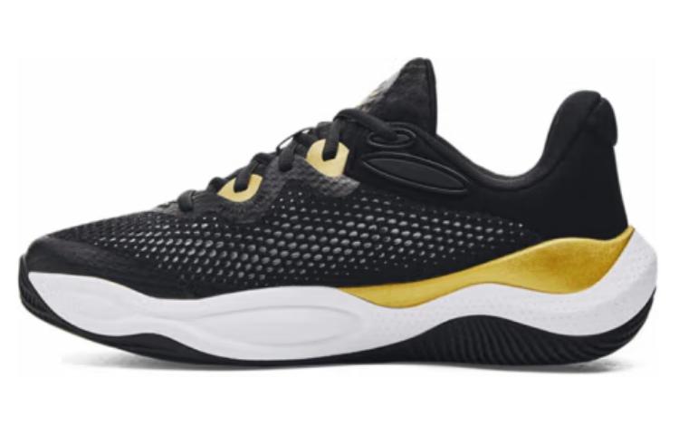 Under Armour Durable Breathable Low-Top Casual Shoes Unisex Black Gold