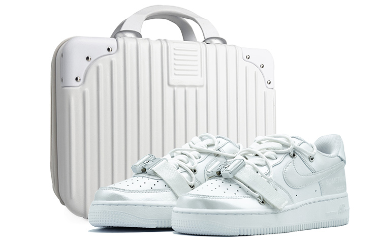 Nike Air Force 1 Skateboard Shoes Men Low-Top Silver/White