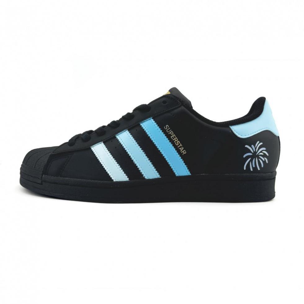 Adidas Originals SUPERSTAR Wao Anti-Slip Wear-Resistant Low-Top Skateboard Shoes Unisex Black
