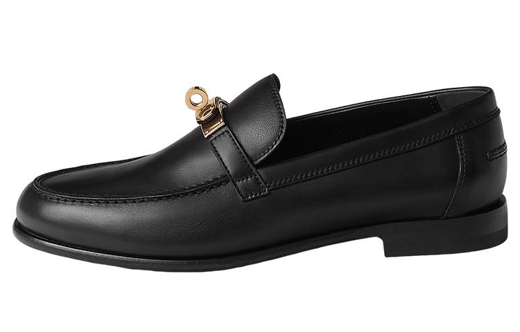 HERMES Destin Casual Single Shoes Women's Black