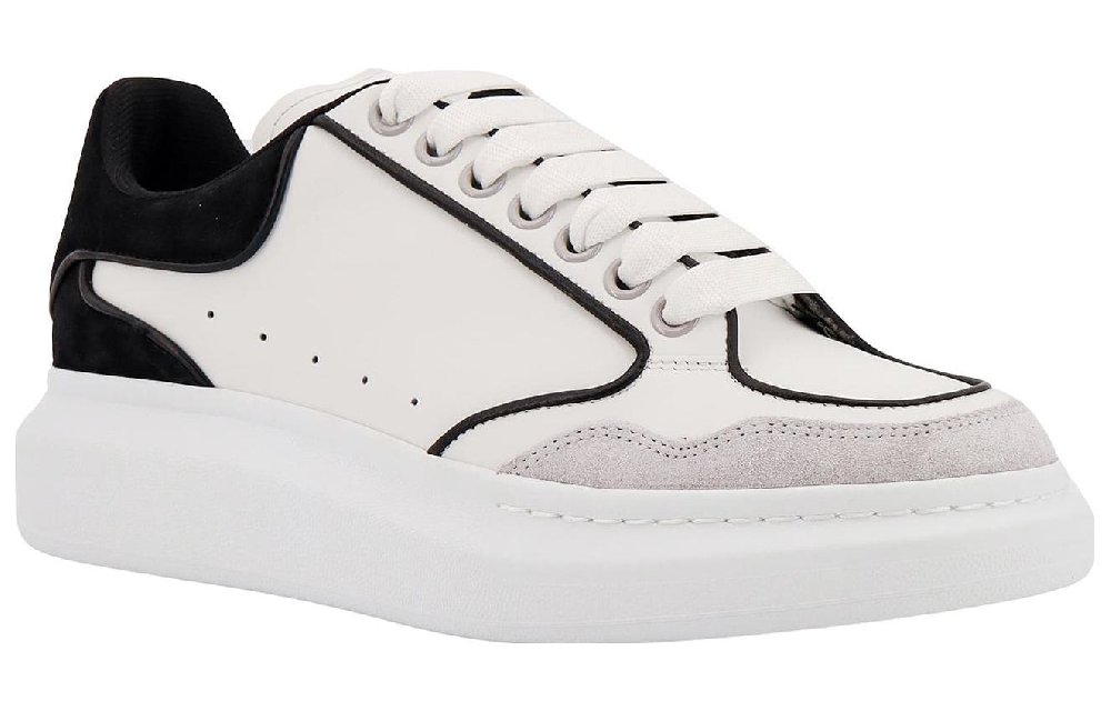 Alexander McQueen Oversized Leather Sneakers 'White Black'