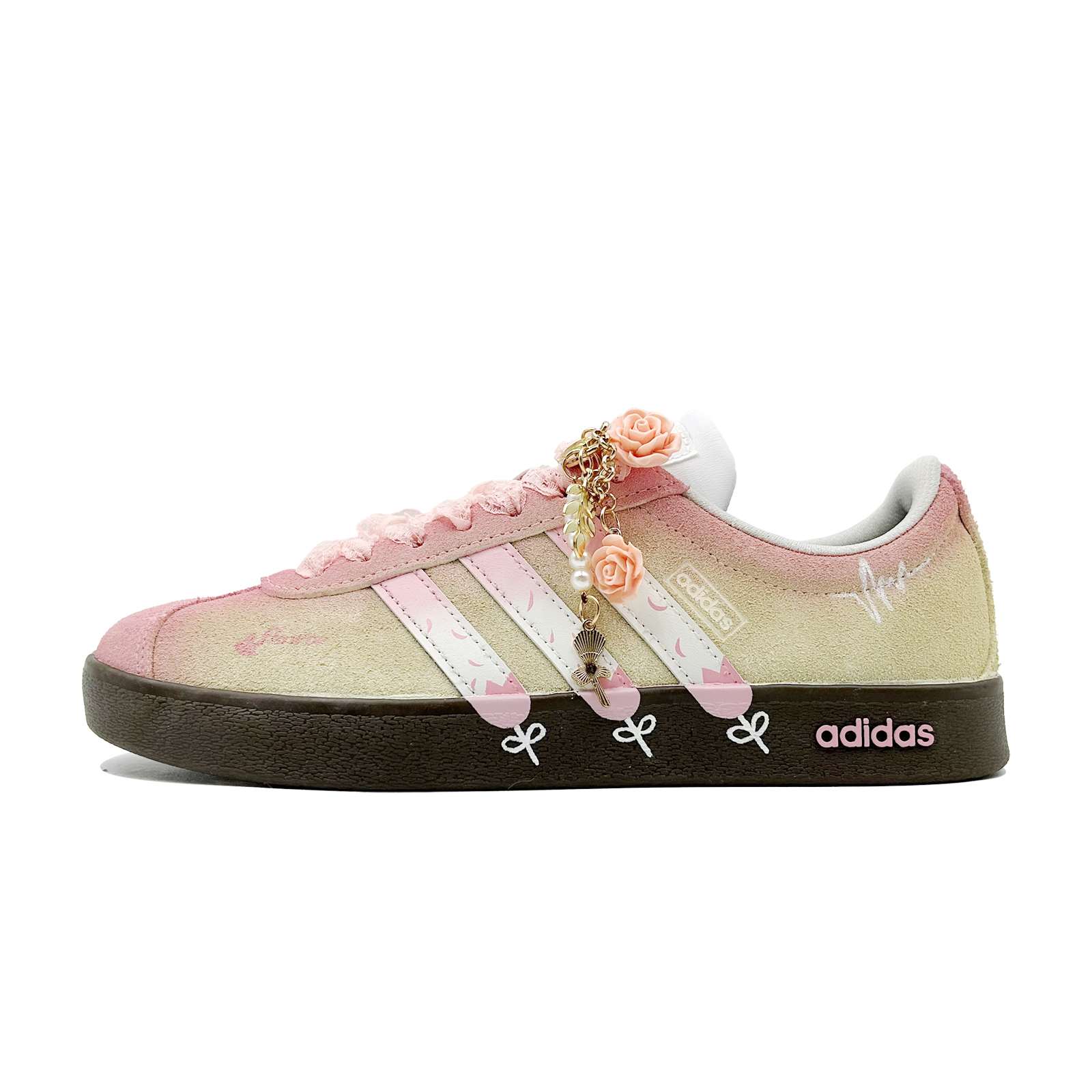 Adidas Neo VL Court 2.0 Skateboard Shoes Unisex Low top Pink