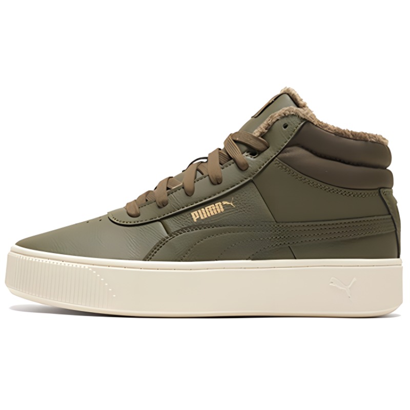 PUMA Vikky Stacked High Board Shoes Olive Green Women's