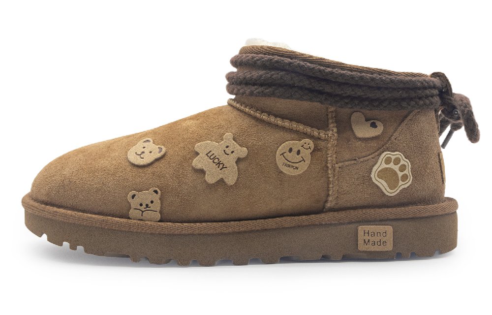 UGG CLASSIC ULTRA MINI Warm Slip-Resistant Ankle-Length Snow Boots Women's Chestnut