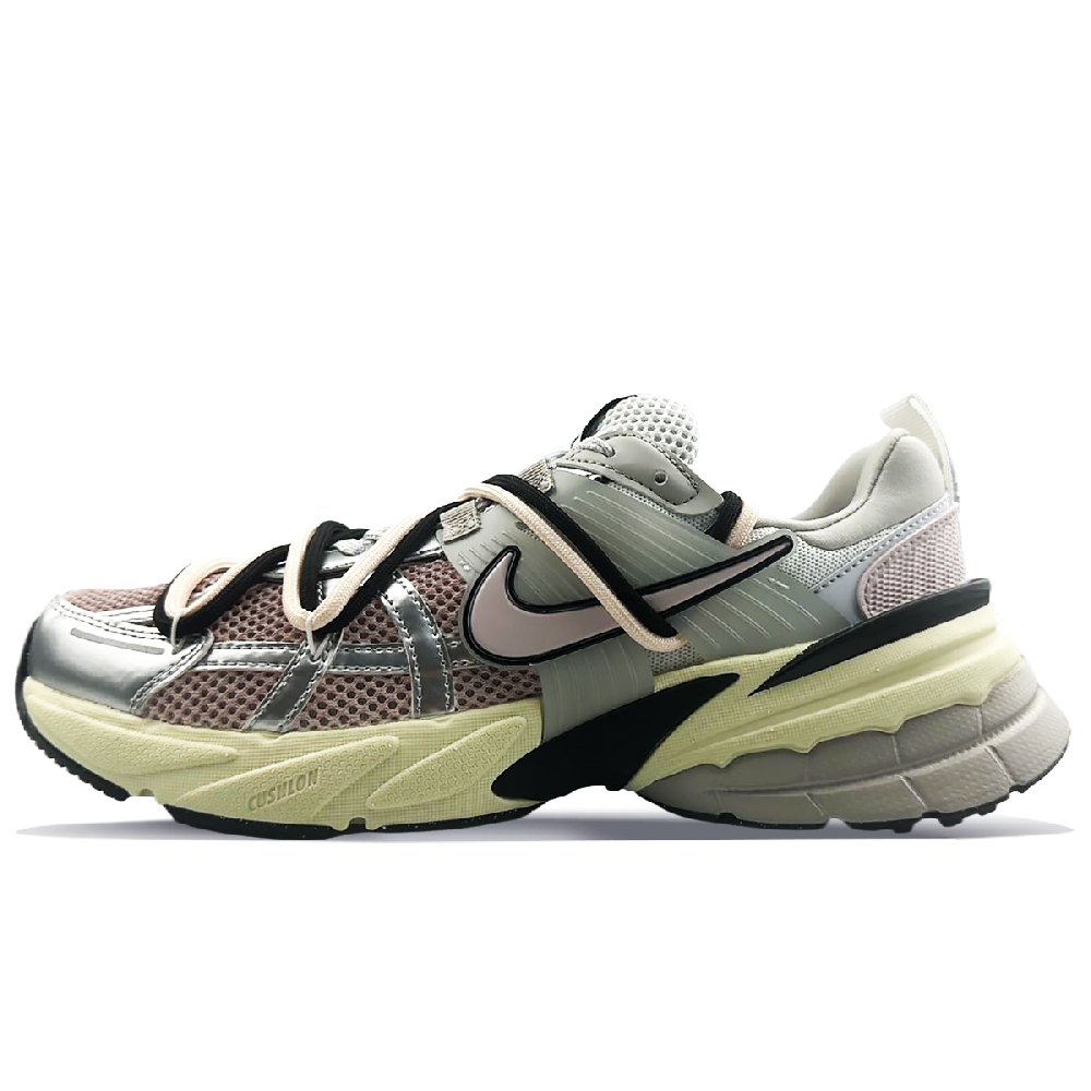 Nike V2K Run Cushioning Anti-Slip And Wear-Resistant Low-Top Running Shoes Women's Pink Gray