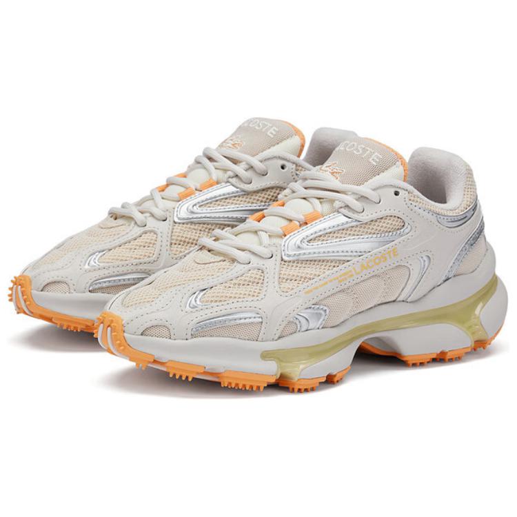 LACOSTE Slip-Resistant Low-Top Casual Shoes Women's Brown Light Brown/Light Orange купить в интернет-магазине Yoocart с быстрой доставкой по России.