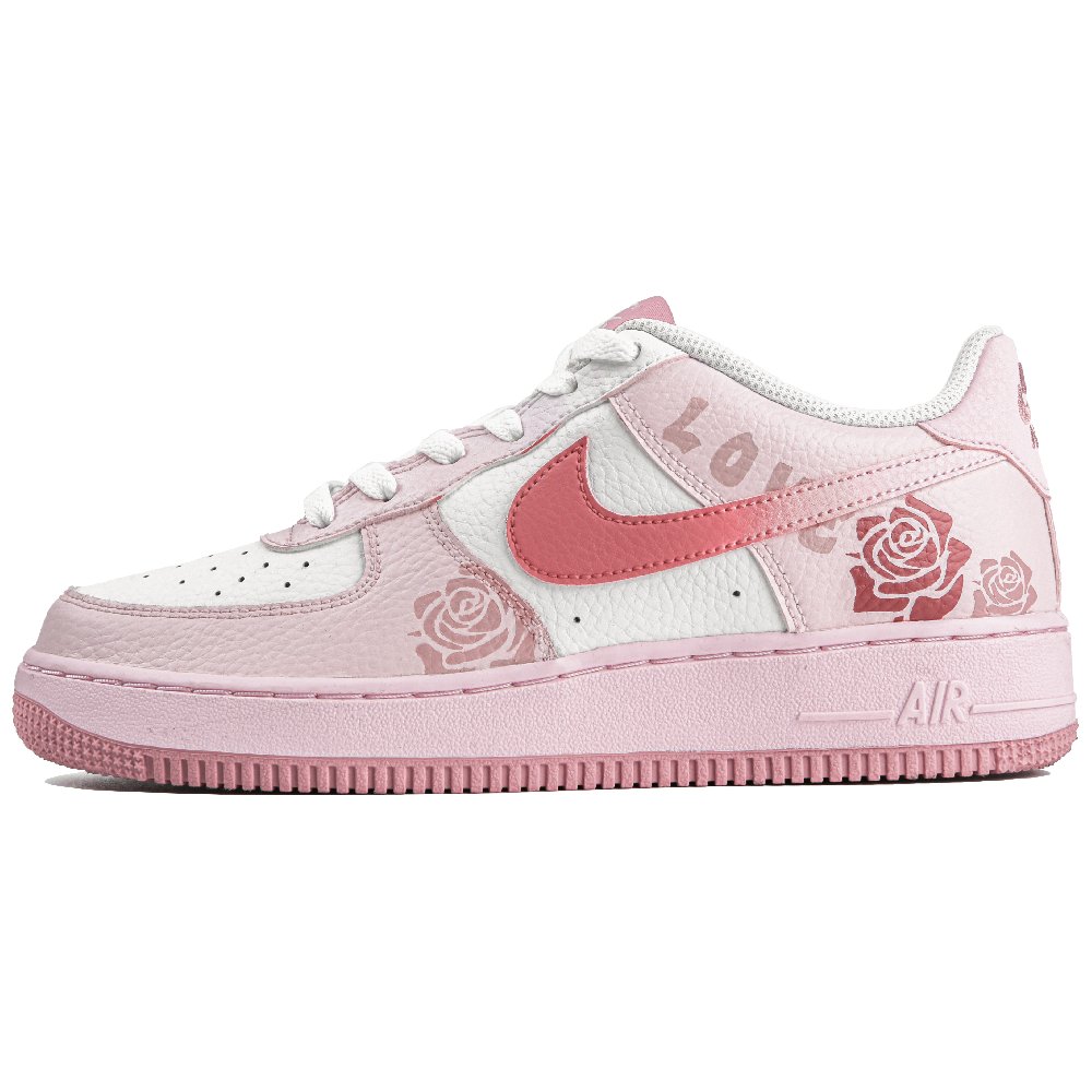 Nike Air Force 1 Low Anti-Slip Wear-Resistant Low-Top Skateboard Shoes GS White Pink