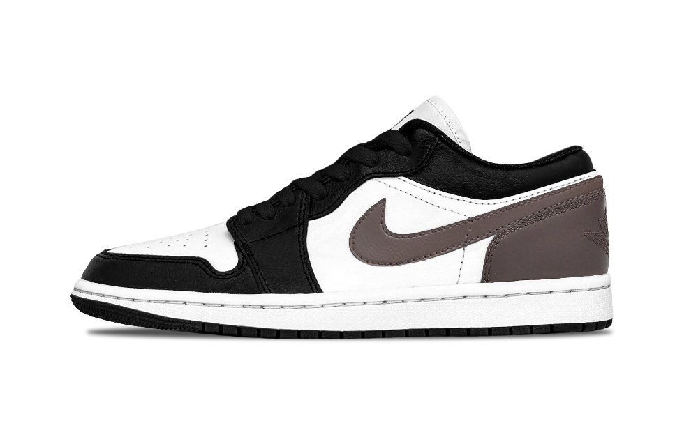 Jordan Air Jordan 1 Maillard Style Cocoa Abrasion Resistant Low Top Vintage Basketball Shoes Unisex Black Brown