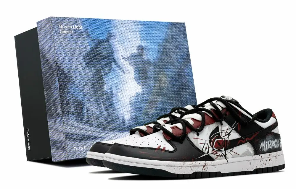 Nike Dunk Abrasion Resistant Low top Skateboard Shoes Unisex Black