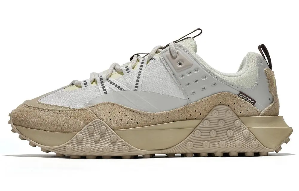 Kappa Anti Slip Wear Resistant Low Top Casual Running Shoes Unisex White Brown