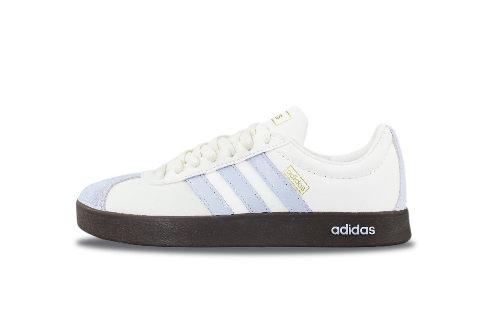 Adidas VL COURT 2.0 Abrasion Resistant Low Top Skateboard Shoes Unisex Light Blue