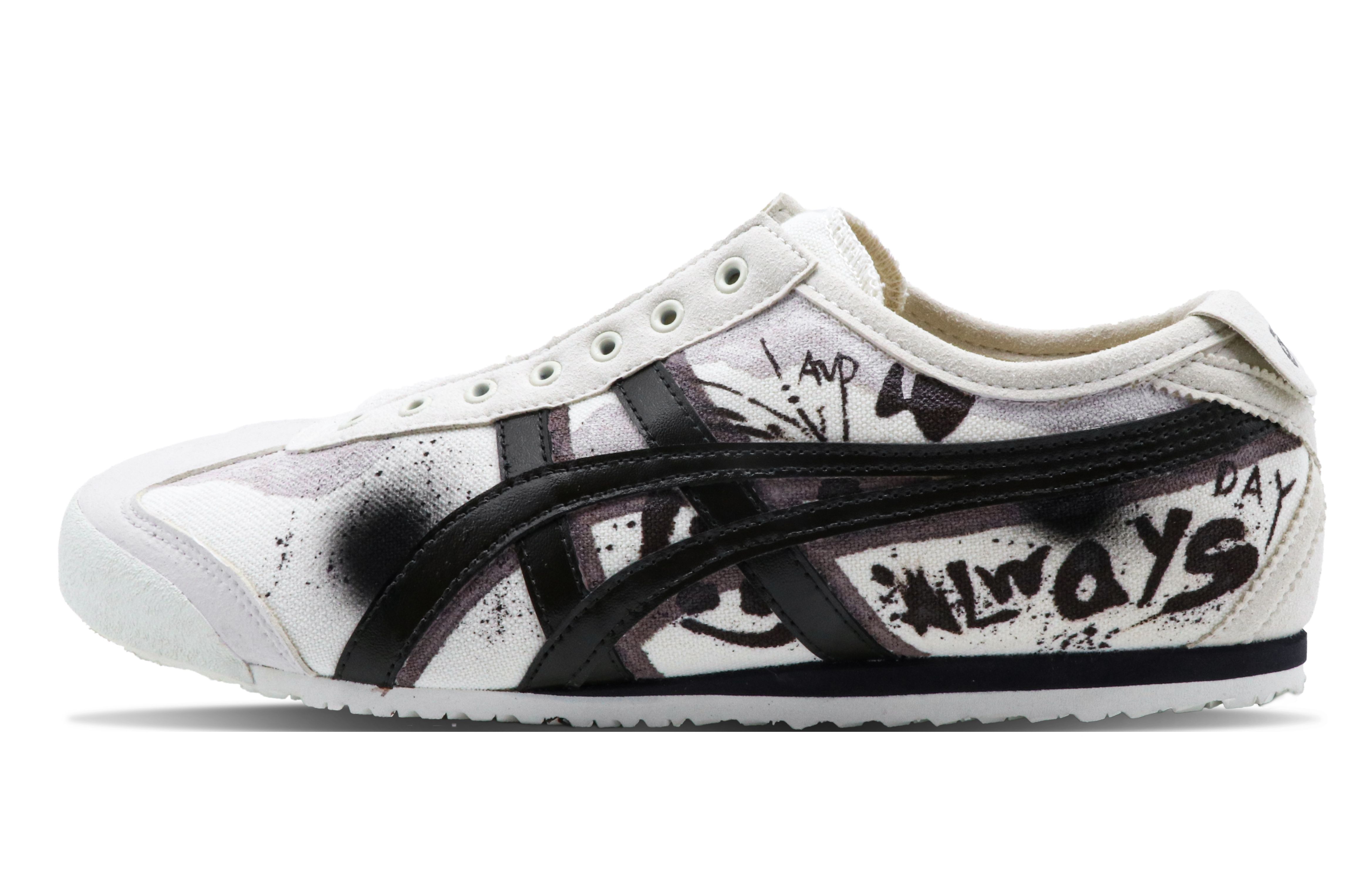 Onitsuka Tiger Mexico 66 Slip-On Deluxe Lightweight Anti-Slip Low-Top Casual Shoes Unisex Beige Brown