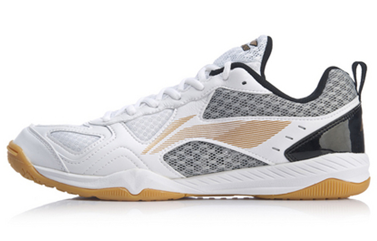 LiNing Durable Breathable Low-Top Table Tennis Shoes Men's Black White