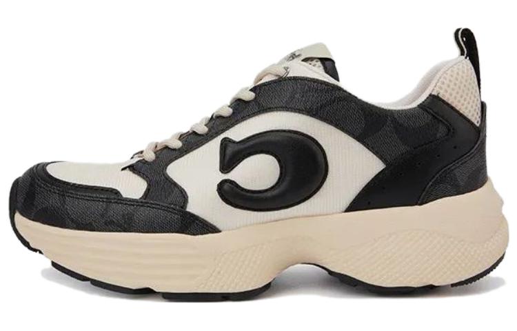 COACH Low-Top Casual Shoes Women's Beige Black