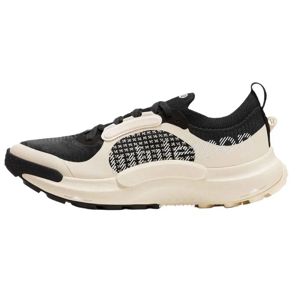 Lululemon Wildfeel Trail Anti Slip Wear Resistant Low Top Trail Running Shoes Men's Black White