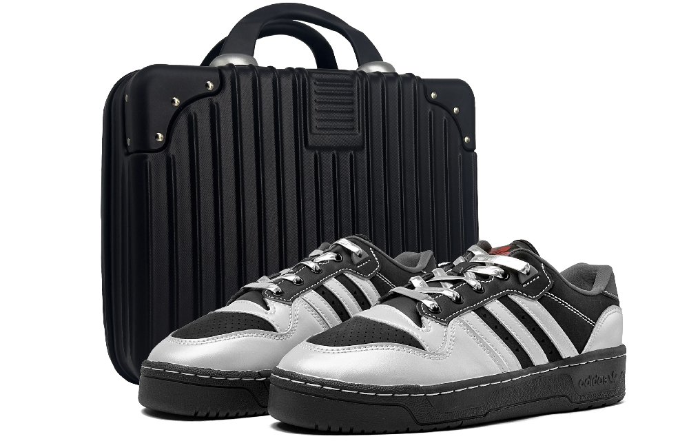 Adidas Originals Rivalry Low-Top Skateboard Shoes Unisex Black Silver