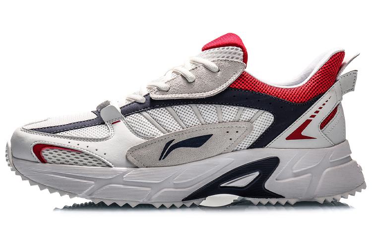 LiNing Low-Top Running Shoes Men's White Blue Red