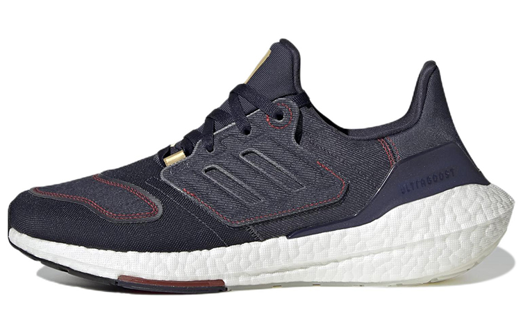 Adidas Ultra Boost 22 Denim Shadow Navy Vivid Red