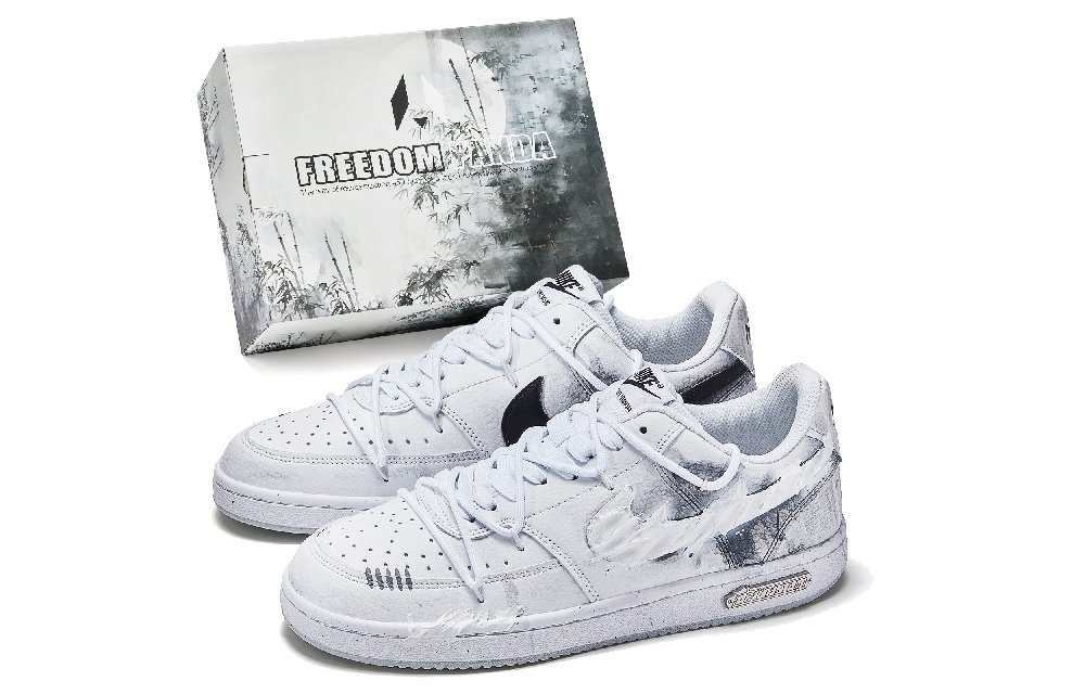Nike Court Vision 1 Skateboard Shoes Men Low-Top Gray/Blue