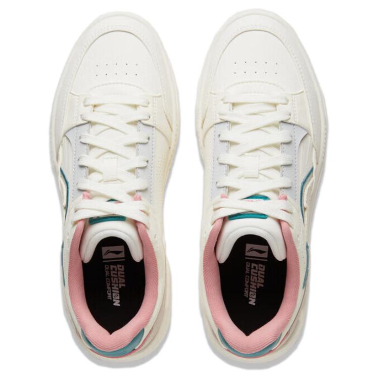 LiNing Common 80s Anti-Slip Wear-Resistant Low-Top Skateboard Shoes Women's White Green купить в интернет-магазине Yoocart с быстрой доставкой по России.