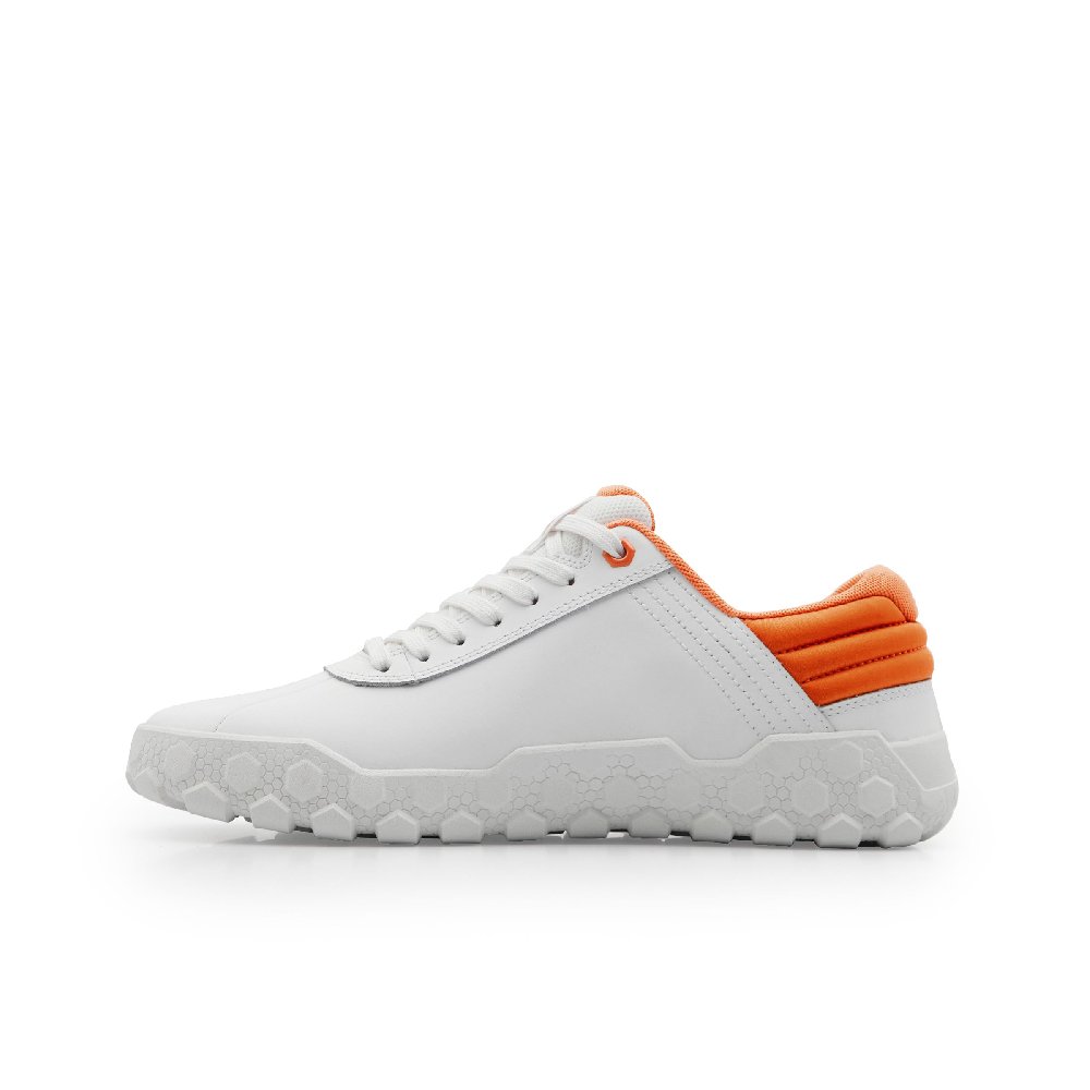 CAT Cushioning Anti-Slip And Wear-Resistant Low-Top Outdoor Shoes Unisex White Orange