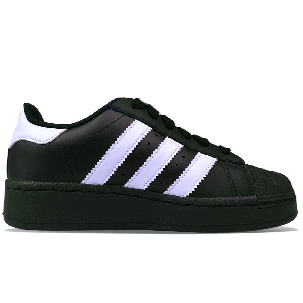 Adidas Originals SUPERSTAR XLG Anti-Slip Wear-Resistant Low-Top Skateboard Shoes Unisex Black