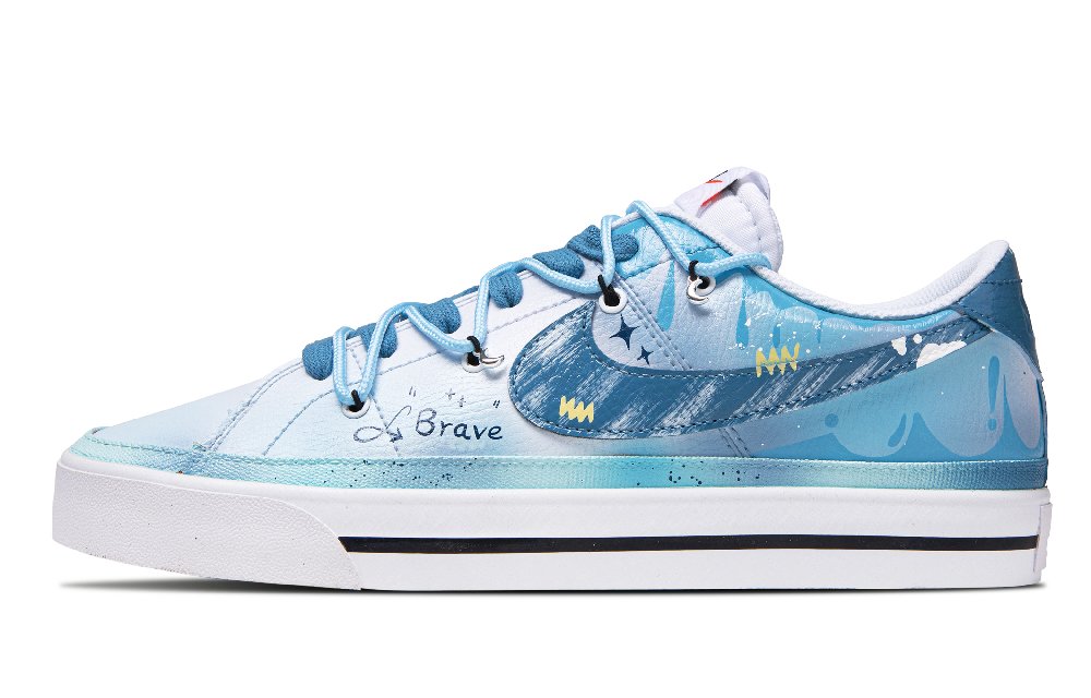 Nike Court Legacy Abrasion Resistant Low Top Skateboard Shoes Unisex Blue
