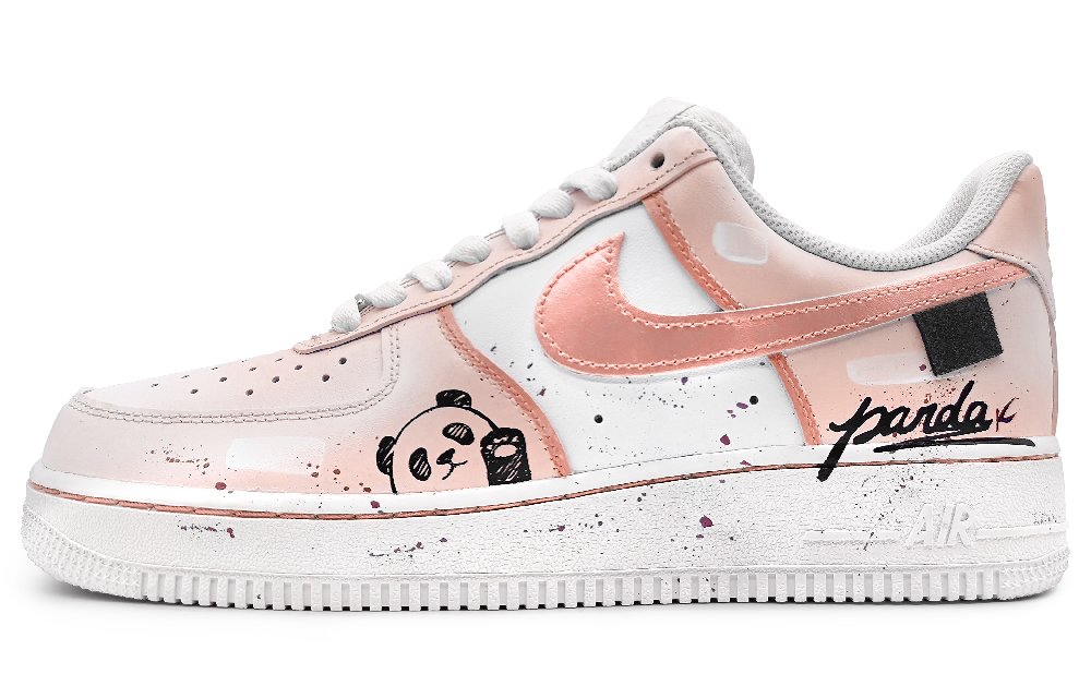 Nike Air Force 1 Low-Top Skateboard Shoes Men's Pink Gray