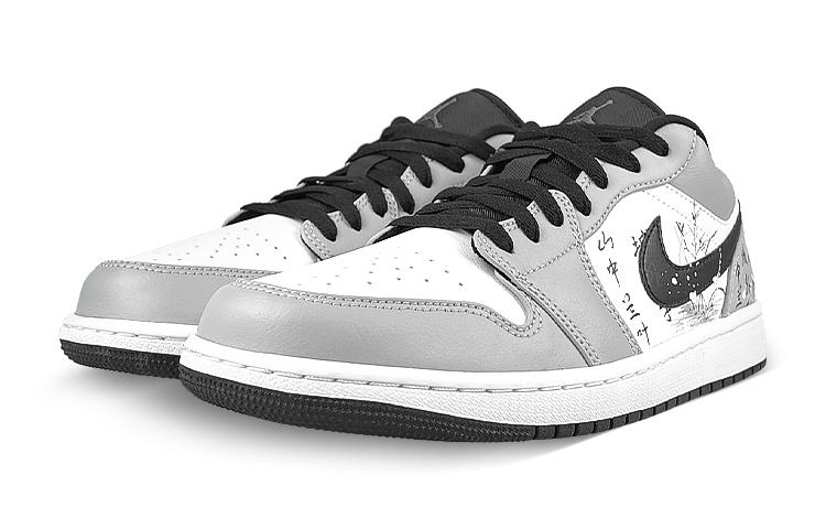 Jordan Air Jordan 1 Low-Top Vintage Basketball Shoes Men's Black White Gray купить в интернет-магазине Yoocart с быстрой доставкой по России.