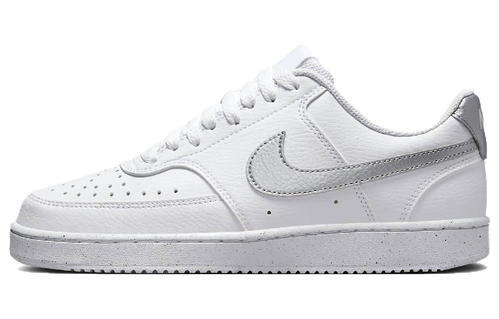 NIKE Court Vision 1 Кроссовки для скейтбординга Низкие Белый серебристый Женские