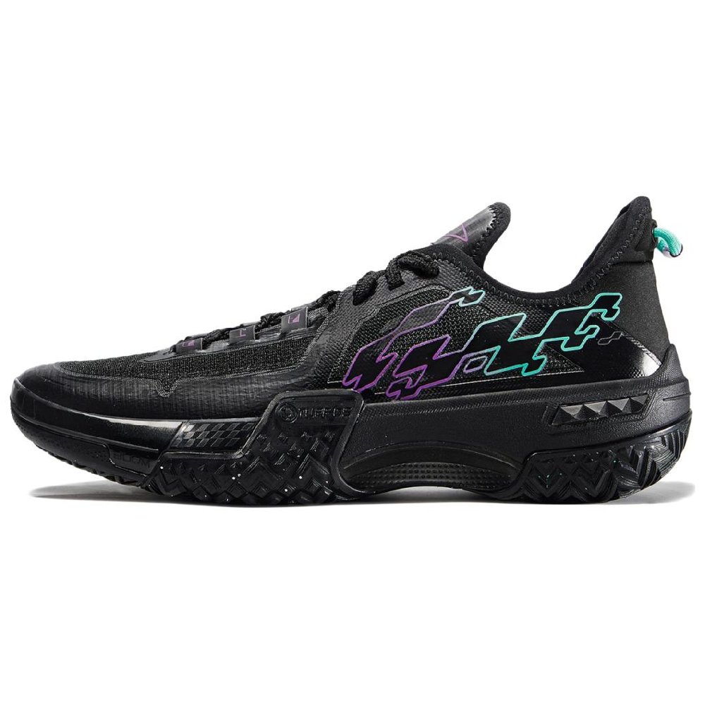 LiNing Shudder Cushioning Anti-Slip Wear-Resistant Breathable Lightweight Rebound Low-Top Basketball Shoes Men's Black