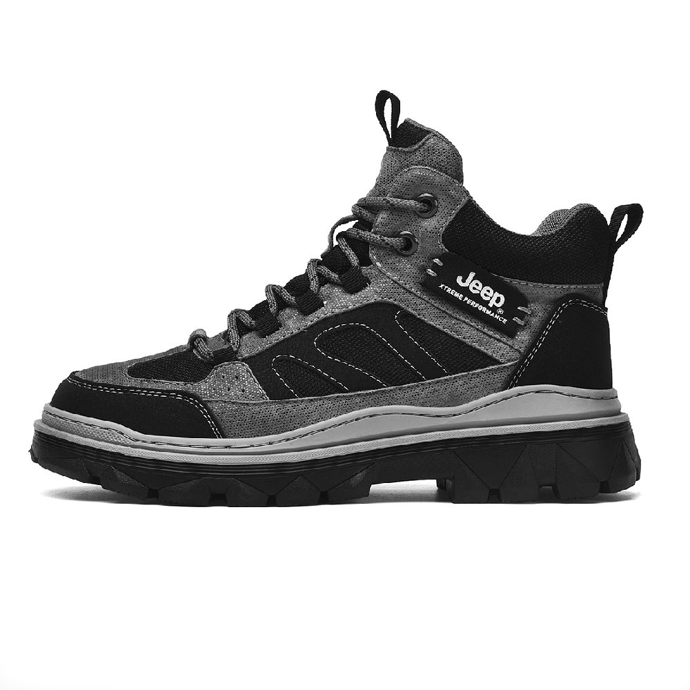 Jeep Short Martin Boot Mid Top Men's Black Gray